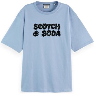 Scotch & Soda - Leopard Artwork Loose Fit - T-shirt - Korte Mouwen