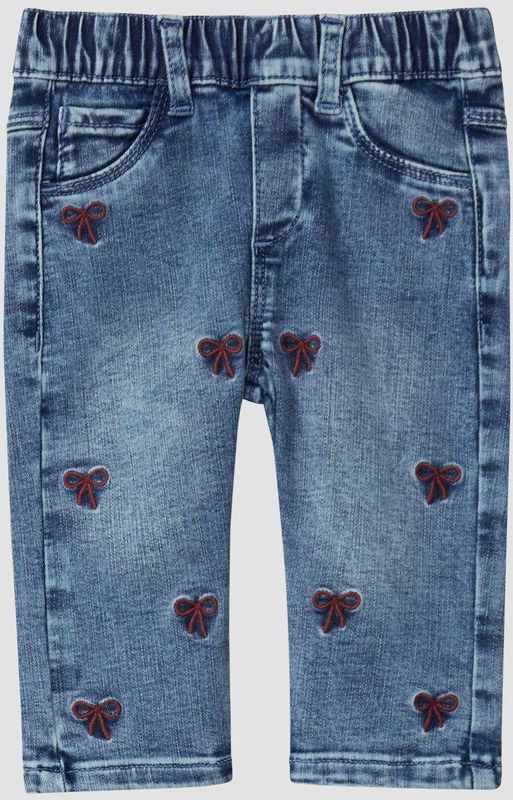 s.Oliver - Jeans - Regular Fit - Stretchdenim - Used-effect met Borduursel