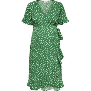 ONLY Omolivia Wikkeljurk voor dames, korte jurk, Verdant Groen/Aop:fiona Ditsy, M