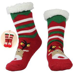 Kerstsokken - Onesize - Huissokken Dames - Fluffy Sokken - Grappige Sokken - Anti Slip Sokken - Warme Sokken - Wintersokken - Socks - Geschenk Kerstsokken - Kerst Funny Cadeau