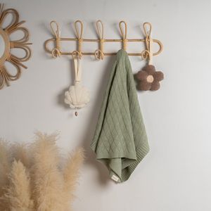 Ledikantdeken pastel zeeschelpsteek - Pastel groen