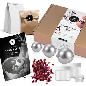 Zanzia®️ 9-delige Rozentuin DIY Bruisballen Maken Set - Voor Bad - Luxe Pakket - Origineel Cadeau - 100% Natuurlijke Ingrediënten