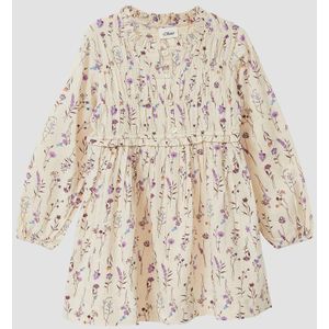 Jurk - Jerseyjurken - Met Korte Mouwen - Ronde Hals - Knoopsluiting - All-over Print