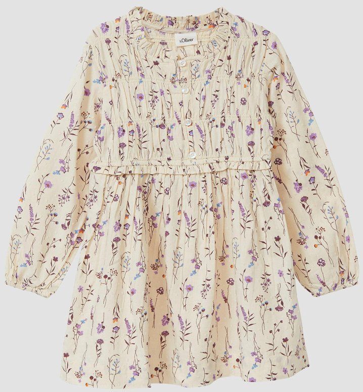 Jurk - Jerseyjurken - Met Korte Mouwen - Ronde Hals - Knoopsluiting - All-over Print