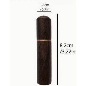 Draagbare tandenstokerhouder naaldetui naainaaldhouder houten tandenstokerhoes opbergdoosje handgemaakte ambachtelijke tandenstoker zakdoos reizen mini tandenstoker doos hout