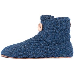 Kingdom of Wow - Sloffen Hoog Unisex Wol Barefoot Midnight Blue Maat 36/37 - Handgemaakt
