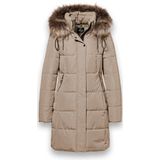 District - CHATEL - Damesjas - Dark Sand - Mid-length met Afneembare Capuchon