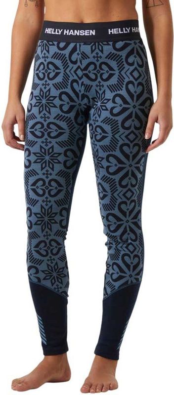 Helly Hansen Lifa Merino Mwt Graphic Basislaagbroek Blauw L Vrouw