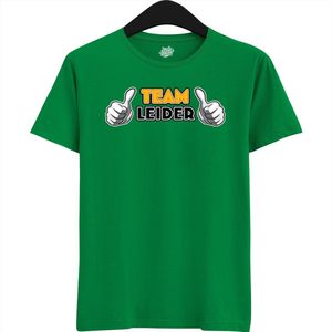 Team Leider | Vrijgezellenfeest Cadeau Man / Vrouw - Bride / Groom To Be Bachelor Party - Grappig Bruiloft Bruid / Bruidegom shirt - T-Shirt - Unisex - Kelly Groen - Maat M