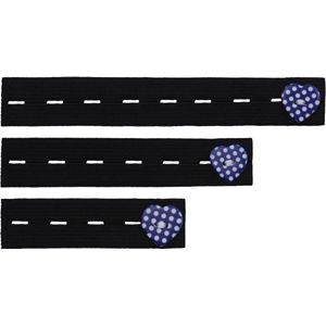 Be Mammy - Damesbroekverlenging Rubber – 3-Pack – Zwart/Paars - BE-BE20-126-BB-N