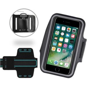 Hardloop Telefoonhouder Zwart - Universele Sportband Armband voor Telefoon / Smartphone / GSM