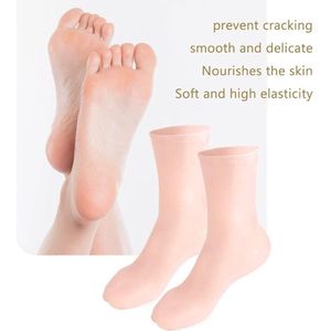 vochtinbrengende sokken, vochtgelsokken, zachte vochtinbrengende voetsokken voor dames en heren, gelsokken voor het hydrateren van droge voeten, katoenen gel teen hydraterende spa silicone