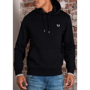 Fred Perry Tipped hooded sweatshirt - black