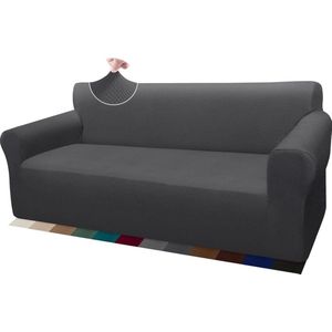 Dikke bankhoes stijlvol patroon stretch elastische jacquard bankhoes woonkamer anti-slip 3-zits grijs