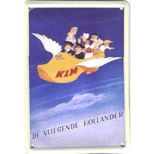 KLM Klomp reclame De Vliegende Hollander reclamebord 10x15 cm