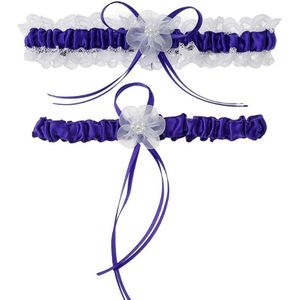 Scoby - Kousenband - Bruid Accessoire - Stretch Garter - One Size - Blauw