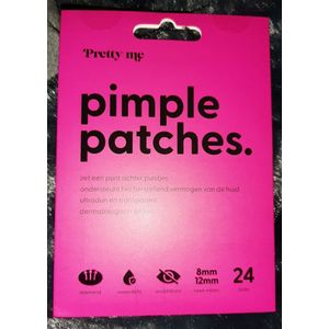 Pretty me - 24 pimple patches - ultradun transparant - puistjes en mee-eters - spons werking - herstellend - 8 en 12 mm