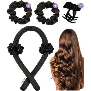 Heatless curls - Haarrollers - Krulspelden - Rollers haar - Incl. 2 scrunchies en 1 haarklip - Satijn - Soft & Silky