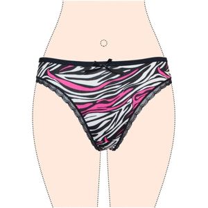 Dames string 5 pack met zebraprint M 36-38