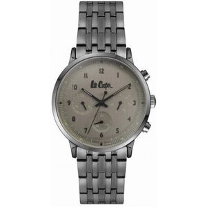 Lee Cooper LC06969.060 - Horloge - Analoog - Mannen - Heren - stalen band - Grijs - Zwart