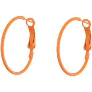 Behave - Oorbellen - oorringen - neon - oranje - 3 cm