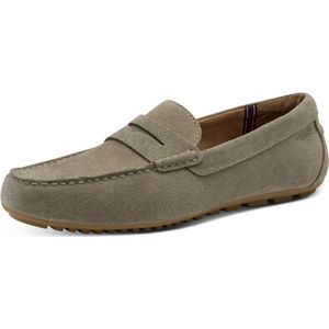 LITNERMIA Herren-Mokassins, Gummisohle, zum Schnüren, Knoten, Wildleder
