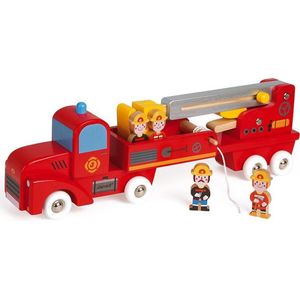 Janod Vrachtwagen - brandweer 4 brandweermannen