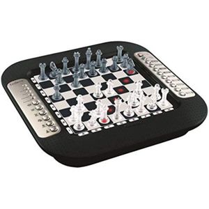 Schaakcomputer - Schaak Computer - Schaakcomputer met Stukken - Zwart - Zilver