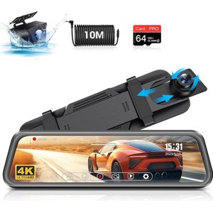 Lexium Dashcam voor auto - Dashcam - Dashcam voor auto voor en achter - Dashcam voor en achter - Dashcam voor en achter draadloos - Dual dashcam