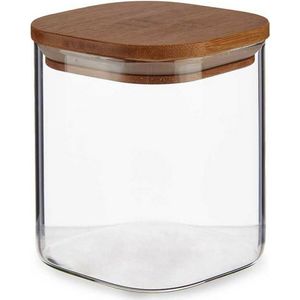 Glazen Voorraadpot Met Bamboe Deksel (880 ml)
