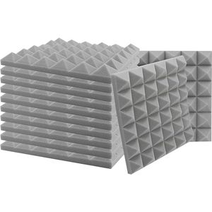geluiddicht - Geluid Panelen Wiggen Geluiddicht Geluidsisolatie Absorberend Huis en Kantoor 12 Pack | 30x30x2.5cm