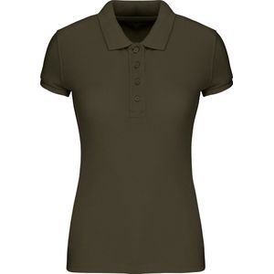 Kariban - K210 - Damespolo - Mossy Green - Korte Mouwen - Biologisch Katoen