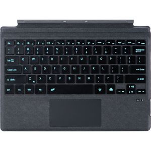 Toetsenbord geschikt voor Microsoft Surface Pro 4/6/7 - QWERTY - Bluetooth Toetsenbord Cover - Met Touchpad en Toetsenbord verlichting - Grijs