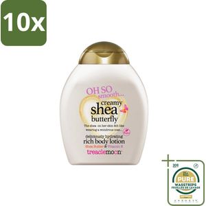 10 x Treaclemoon – Bodylotion – Creamy Shea Butterfly – 250 ml - Grootverpakking - Bodylotion - Shea Butter - Vitamine C - Hydratation - Zachte Huid