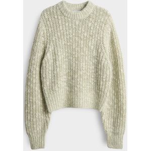 OPUS Dames trui groen (Maat: 34) - Halslijn: Opstaande kraag,