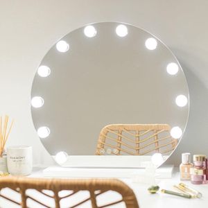 Hollywood Spiegel Met Verlichting - Make-Up Spiegel Met Licht 12 LED, Vanity Mirror 3 Modi, Touch Control, Led Spiegel, Hollywood Mirror