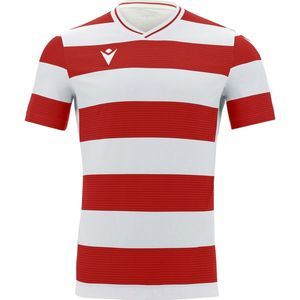 Macron Alcyon Shirt Korte Mouw Kinderen - Wit / Rood | Maat: 164