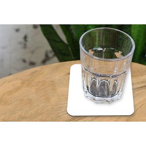 Onderleggers - Wit - Vierkant - Effen - Interieur - Onderzetters voor glazen - Onderzetters wit- 10x10 cm - Onderzetter - Accessoires - Woonkamer - 6 stuks