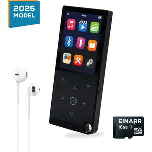 Einarr Supplies MP3/MP4 - 32GB Geheugen - Bluetooth - Fm Radio - Video Player - E-book reader - Oordopjes – Zwart