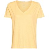 camel active - T-shirt - Geel - V-hals - Puur Katoen