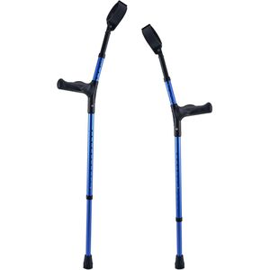 Onderarmkrukken voor Volwassenen, 11-Traps In Hoogte Verstelbaar met 4-Traps Bovenmanchet, Lichtgewicht Aluminium Krukken voor Beenblessures En Operaties, 1 Paar (350 Lbs)