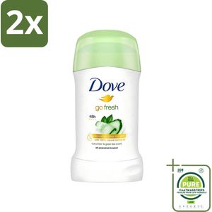 Dove - Deodorant - Go Fresh Stick - 48 uur zweetbescherming - Anti Perspirant - 40 ml - Voordeelverpakking - 2 stuks - Dove deodorant - Antitranspirant