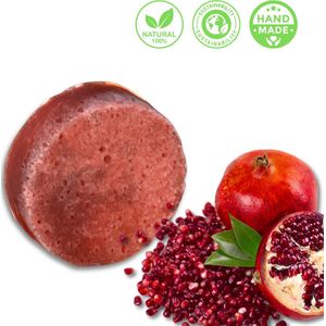 De Vitamineshop - Zeep - Natuurlijke Granaatappel Zeep met Spons – 100% Natuurlijke & Handgemaakte Verzorgingszeep - Handzeep - Douchezeep - Cadeau - 175 gr