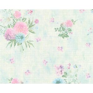 BLOEMEN BEHANG - Meerkleurig Groen Roze - AS Creation DJOOZ 2