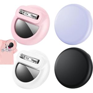 Pack of 4 Protective Covers for AirTag GPS Tracker - Ideal for Kids, Pets, and Seniors - Black, White, Pink, Purple
