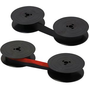 Allecto plus - 2 Pack Inktlint voor Schrijfmachines - Rood en Zwart Nylon - Dubbele Spoel - Compatibel met Klassieke Modellen - Typewriter Lint - Duurzaamheid Verbeterd.