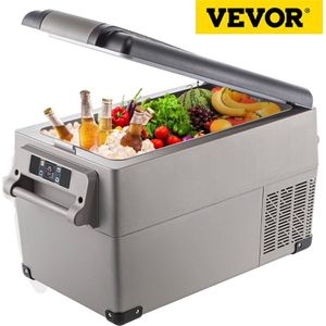 Vevor Auto Koelbox - Mini Koelkast Vriezer - Draagbare Vriezer/Koelkast - Elektrische Koelbox - Mini Vriezer - Auto Koelkast - 35 Liter - Tot -20˚C - 12V/240V - Grijs