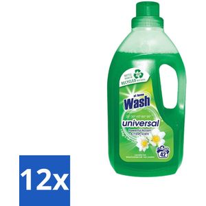 At Home - Wash - Wasmiddel - Alle Was - Frisse Geur - 42 Wasbeurten - Voordeelverpakking - 12 stuks