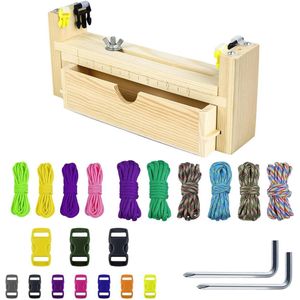 Armband Maker van massief hout - Set voor paracord armband met 10 paraplutouwen