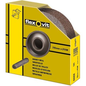 Schuurlinnen Alox bruin Korrel 150 breed  50mm rol = 50m